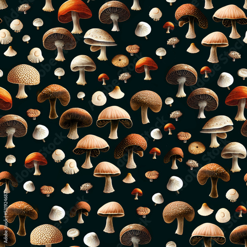 Obraz na płótnie Mushrooms pattern w salonie