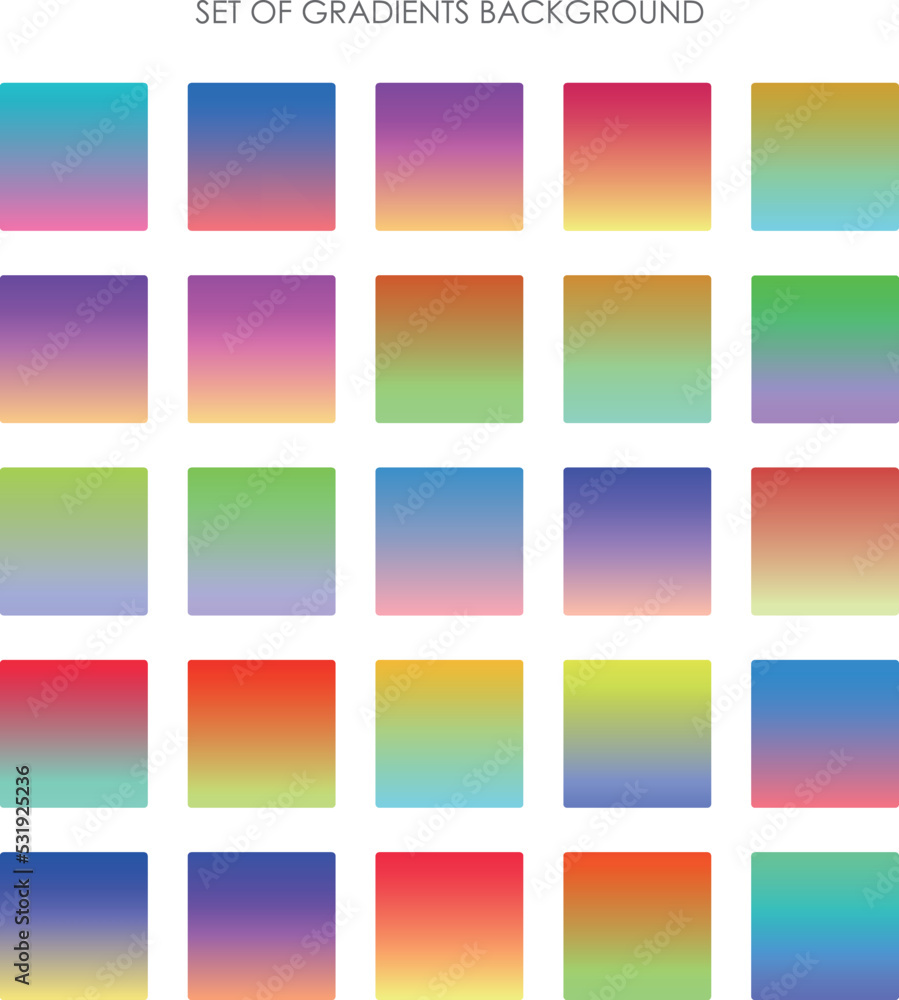 Set of gradients' background