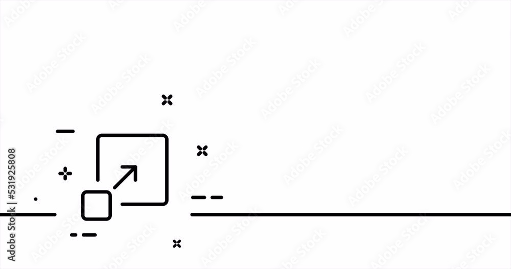 Zoom in button. Maximize window, minimize, view, full screen, player, viewer, control, arrow