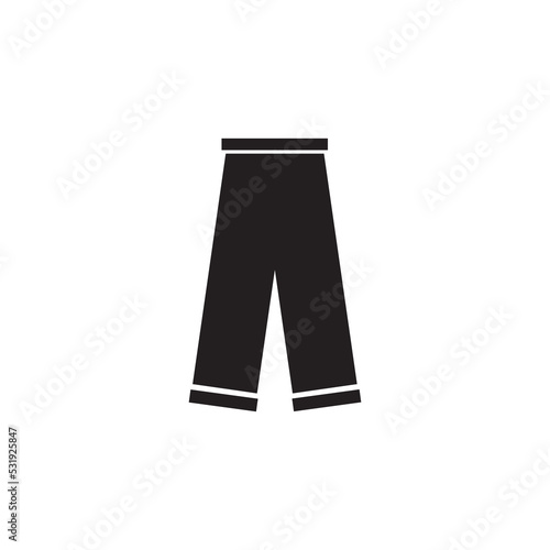 Graphic flat long pants icon for your design and website