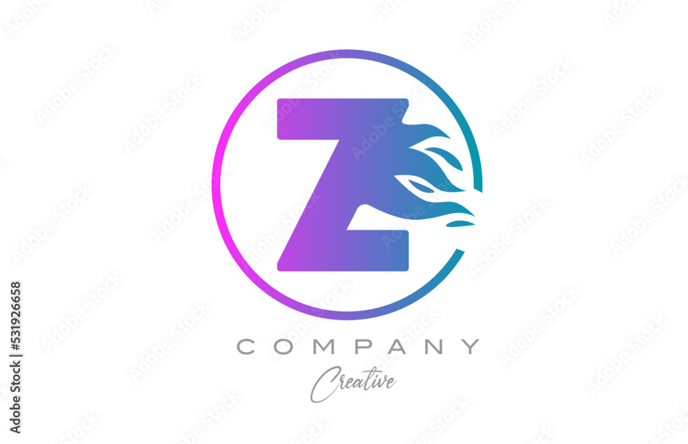pink Z alphabet letter icon for corporate with purple flames. Design with suitable for a company logo pink Z alphabet letter icon for corporate with purple flames. Design with suitable for a company logo