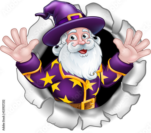 Wizard Breaking Through Bac...