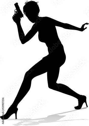 Silhouette Woman Female Mov...