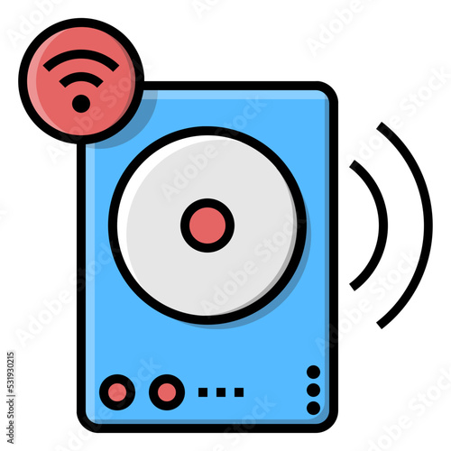 smart speaker icon illustration