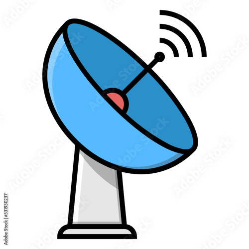 satellite dish icon illustration