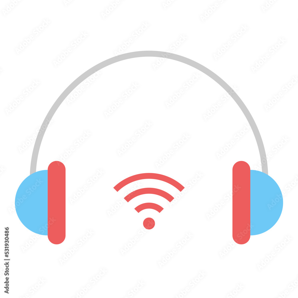 wireless headphone icon illustration wireless headphone icon illustration