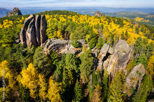 Autumn landscape in the national park photo