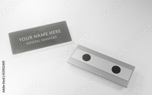 Name Tag mock up stock image