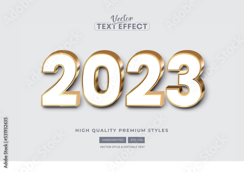 2023 3d Editable gold Text Effect	