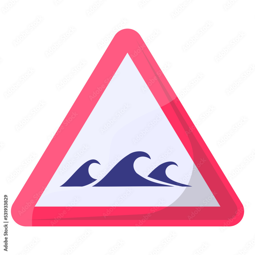 High Sea Waves Red Triangle Concept, Shark Danger Area Vector Icon Design, Modern traffic guide warning sign, Regulatory and recognizable symbol, Mandatory Road signage stock illustration High Sea Waves Red Triangle Concept, Shark Danger Area Vector Icon Design, Modern traffic guide warning sign, Regulatory and recognizable symbol, Mandatory Road signage stock illustration