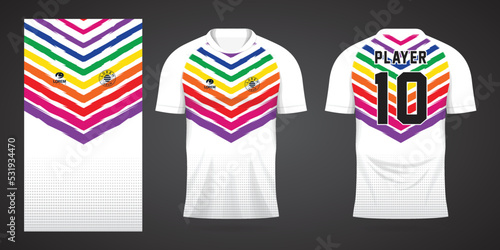 colorful football jersey sport design template