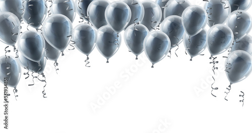 Silver Party Balloons Backg...