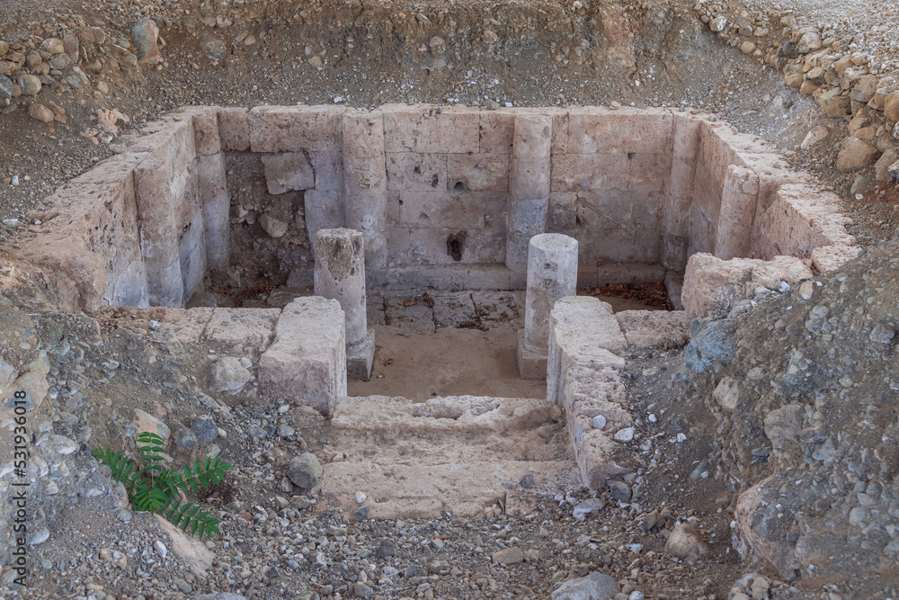 Excavations of ancient Macedonian tombs near the city Vergina (ancient city of Valla) Greece