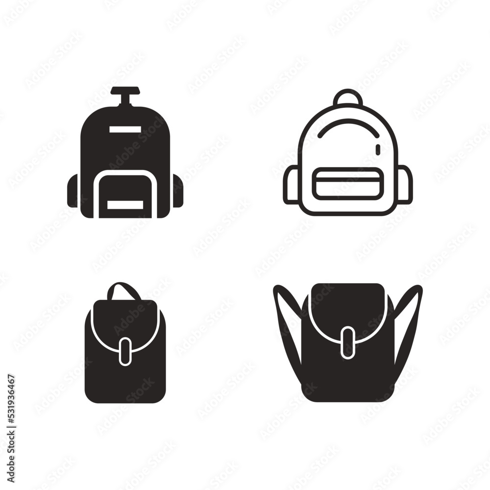 backpack icon vector backpack icon vector