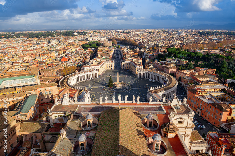 Vatican City State surrounded by Rome, Italy