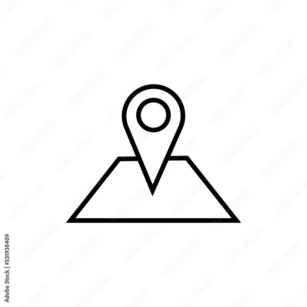 Graphic flat map icon for your design and website Graphic flat map icon for your design and website