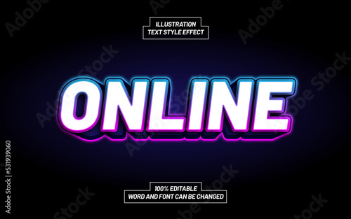 Online 3D Bold Text Style Effect