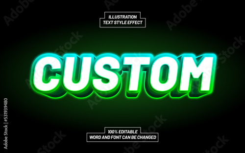 Custom 3D Bold Text Style Effect
