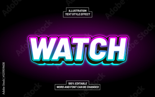 Watch 3D Bold Text Style Effect