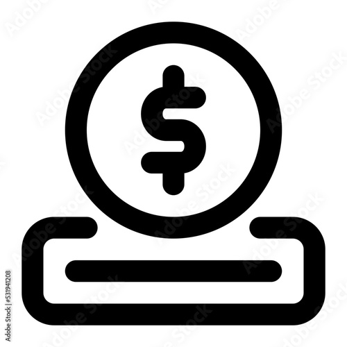 money saving line icon