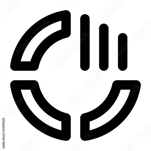 data analysis line icon