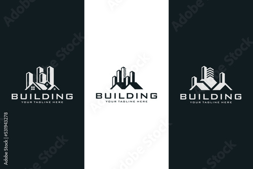 modern simple building logo design collection