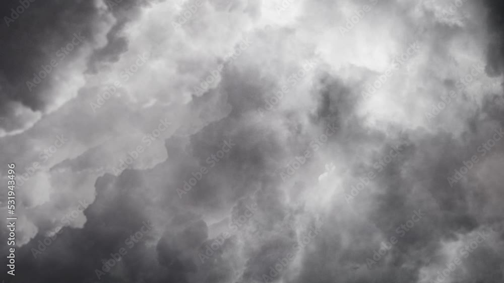 Flashes Of Lightning In dark clouds and A Thunderstorm Flashes Of Lightning In dark clouds and A Thunderstorm