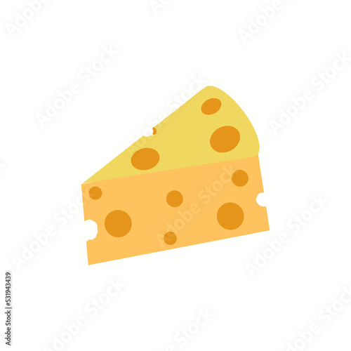 Cheese wedge icon isolated on white background vector