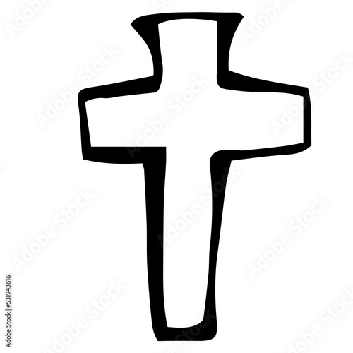 Halloween hand drawn scary grave doodle black sketch