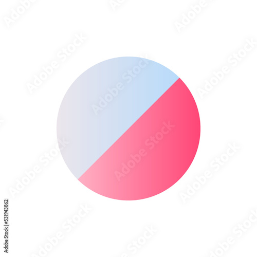 Disk shaped tablet flat gradient two-color ui icon. Oral medication. Solid dosage. Healthcare. Simple filled pictogram. GUI, UX design for mobile application. Vector isolated RGB illustration