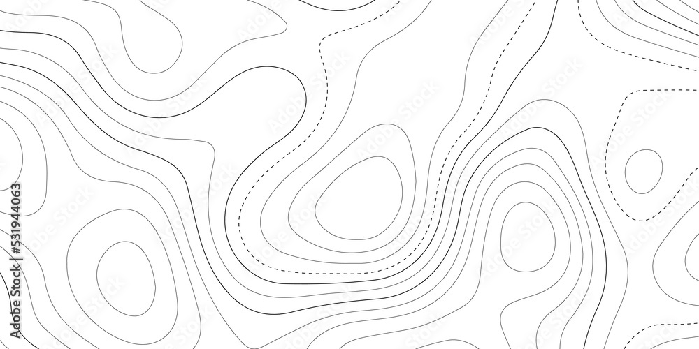 Abstract topographic contours map background. Topographic map and landscape terrain texture grid. Terrain map. Contours trails, image grid geographic relief topographic Cartography Background