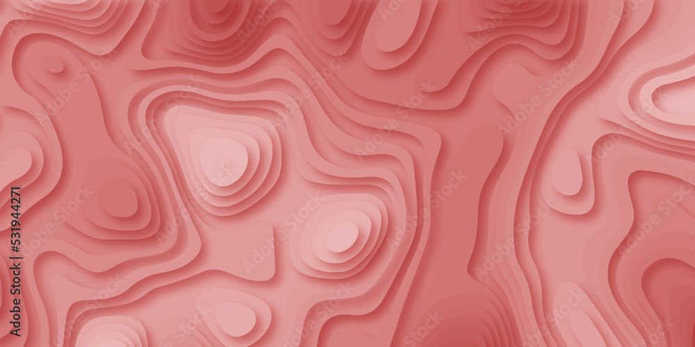 Abstract red background with circles .Modern and creative papercut and color multi layer gradient on vector red pattern background . Papercut style background and realistic decoration paper texture Abstract red background with circles .Modern and creative papercut and color multi layer gradient on vector red pattern background . Papercut style background and realistic decoration paper texture