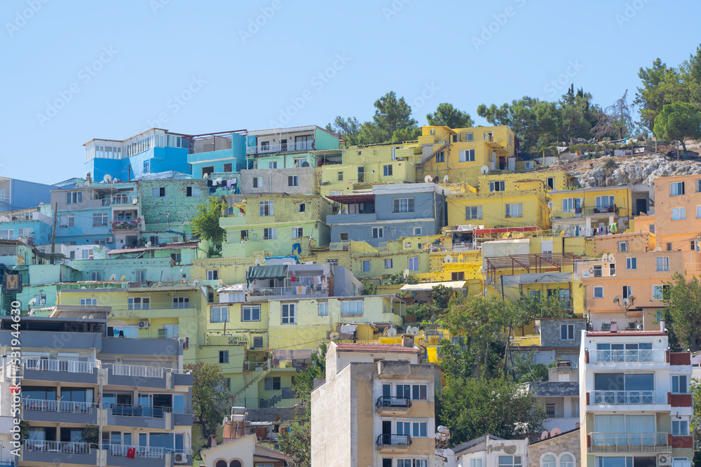 Colorfuls Buildings and Kusadasi Marina Drone Photo, Kusadasi Aydin, Turkey Colorfuls Buildings and Kusadasi Marina Drone Photo, Kusadasi Aydin, Turkey