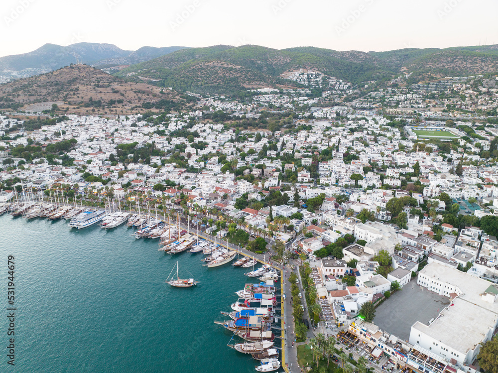 Bodrum Beach Drone Photo, Bodrum City Mugla, Turkey