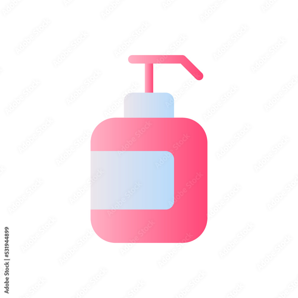 Hand sanitizer flat gradient two-color ui icon. Liquid disinfectant. Pump bottle package. Simple filled pictogram. GUI, UX design for mobile application. Vector isolated RGB illustration Hand sanitizer flat gradient two-color ui icon. Liquid disinfectant. Pump bottle package. Simple filled pictogram. GUI, UX design for mobile application. Vector isolated RGB illustration