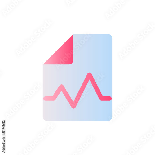 Electronic health record flat gradient two-color ui icon. Digital report of patient condition. Simple filled pictogram. GUI, UX design for mobile application. Vector isolated RGB illustration