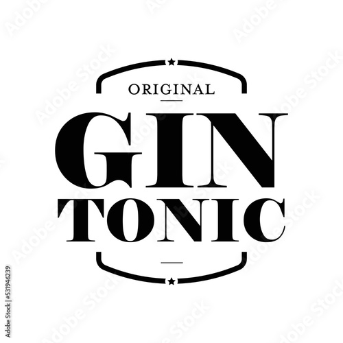 Cocktail Gin Tonic vintage sign