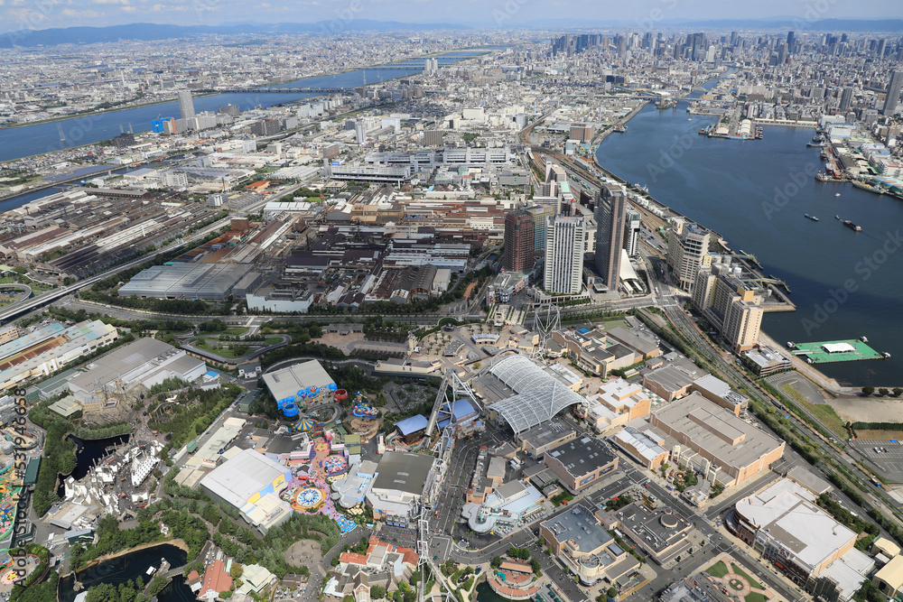 Fototapeta premium ＵＳＪと大阪市内空撮