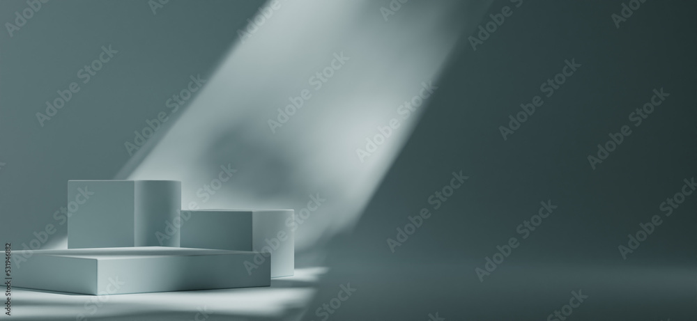 Obraz premium 3d rendered studio display product pedestal podium still life minimal beauty cosmetics showcase background