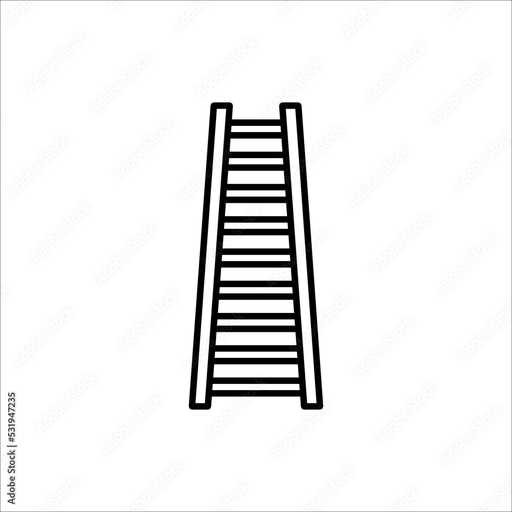 ladder icon vector on white background. ladder icon vector on white background.