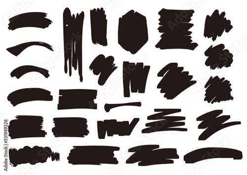 落書き　手書き　筆　セット　テクスチャ 