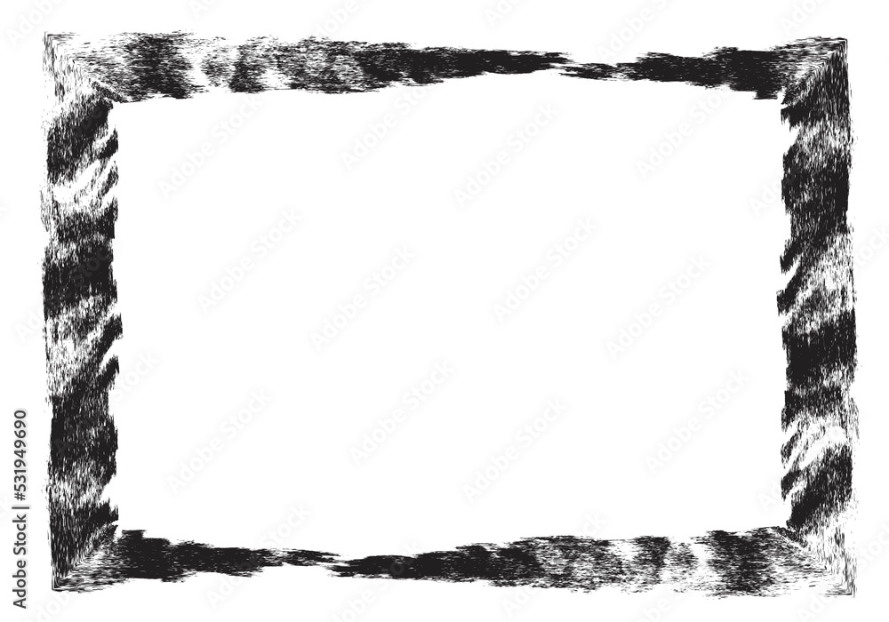 Grunge black border isolated on white. Black brush stroke vector frames Grunge black border isolated on white. Black brush stroke vector frames