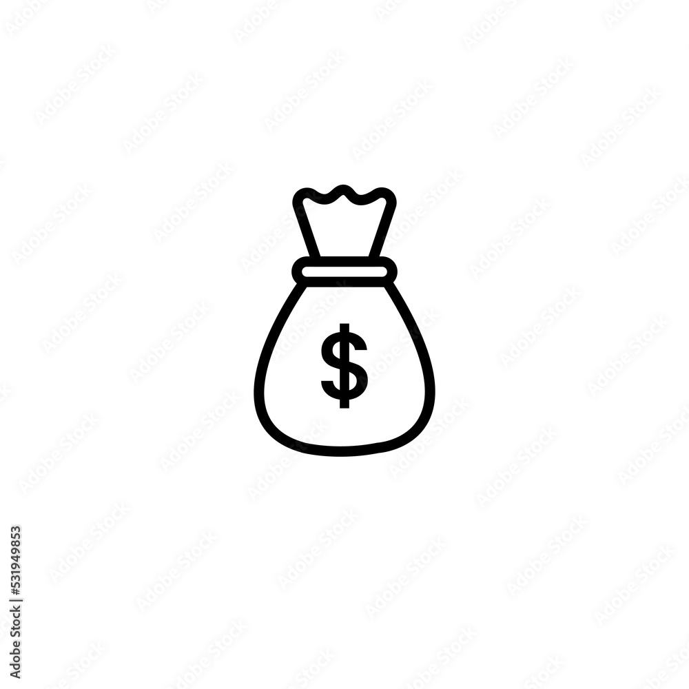 Graphic flat money icon for your design and website Graphic flat money icon for your design and website