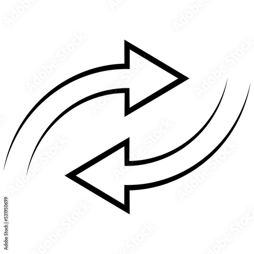 Icon exchange change replace, switch return reverse trade arrow, barter logo