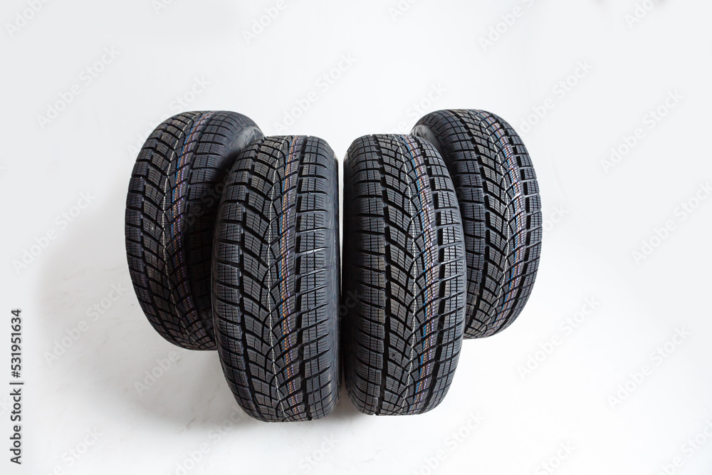 Car wheels isolated on a white background. Car wheels isolated on a white background.