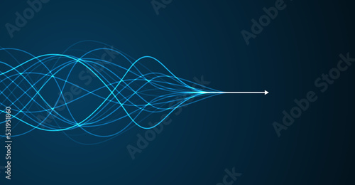 Abstract arrow direction. Technology background