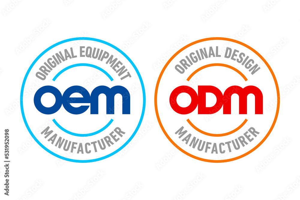 Obraz premium Original Equipment Manufacturer vector icon badge stamp