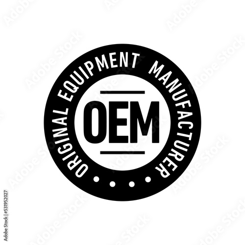 Original Equipment Manufacturer vector icon badge stamp