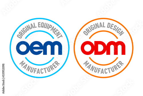 Original Equipment Manufacturer vector icon badge stamp