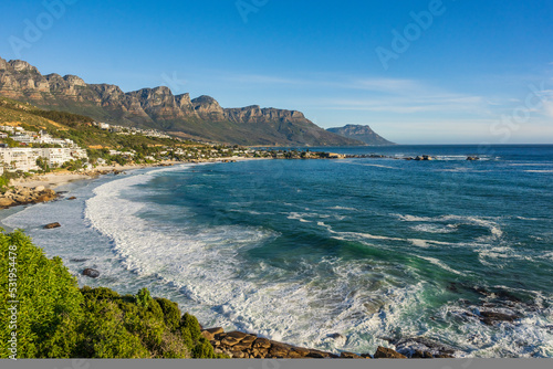 The beautiful Clifton beach in Cape Town, Western Cape, South Africa.  photo